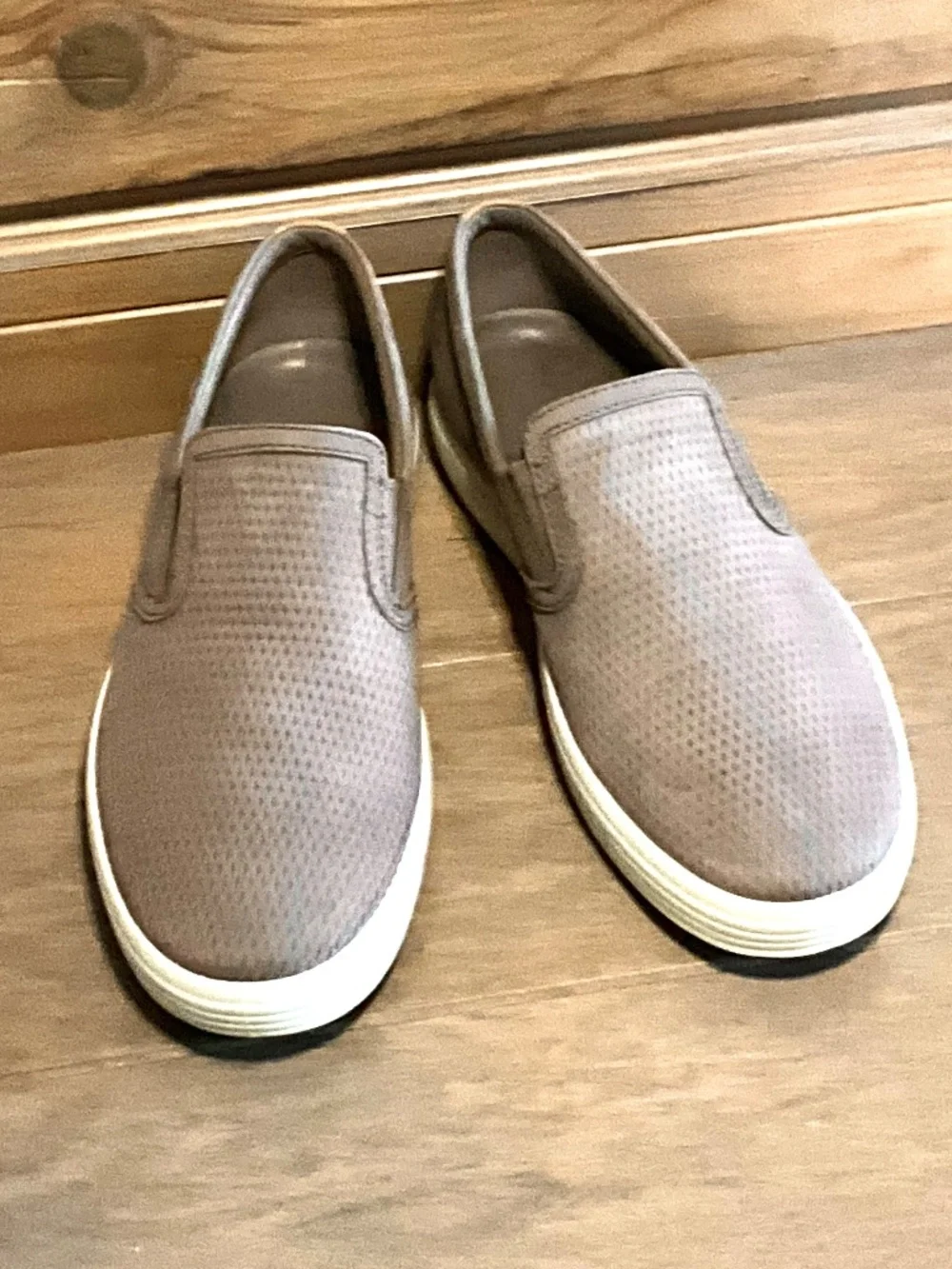 Ecco Soft 7 Slip On Sneaker M 7.5 US/EU41 Taupe Nubuck Leather Elastic Easy On